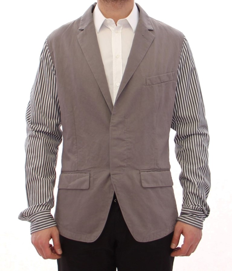 Dolce & Gabbana Gray striped cotton blazer